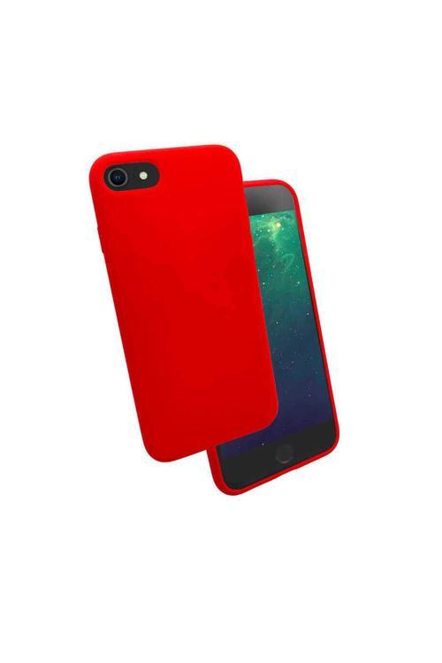 İphone Se 2022 Uyumlu Zore Silk Silikon-Kırmızı