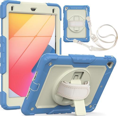 iPad 2017/2018 9.7" Strap,Kalemlikli,Ekran Korumalı Tablet Kılıfı Darbeyi Savar Askılı 360° Kılıf