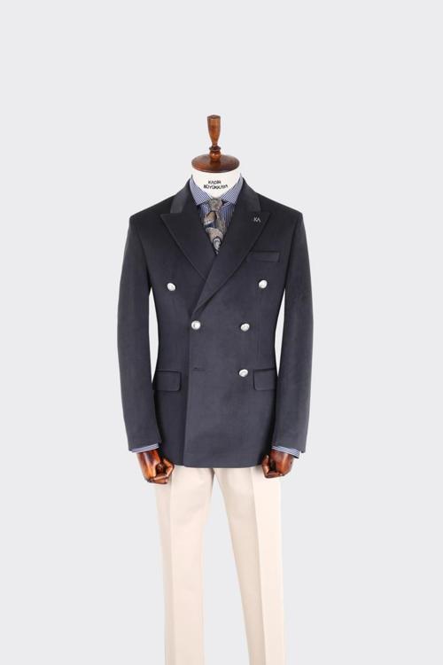 Erkek Kruvaze Ceket-KAX5855W