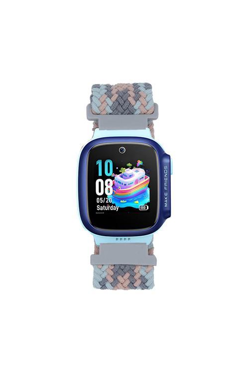 Huawei Watch Gt5 Pro 42Mm Zore Krd-139 Çocuklara Özel Örgü Kordon - Gri-Pembe