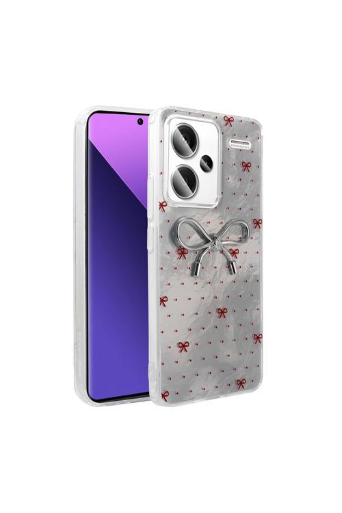 Redmi Note 13 Pro Plus 5G Kılıf Kamera Korumalı Figürlü Zore Ponti Silikon Kapak - Açık Mavi