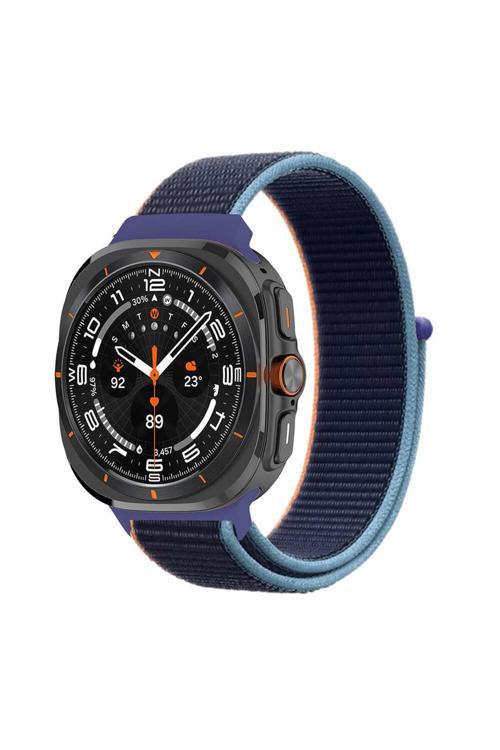 Galaxy Watch Ultra 47Mm Zore Krd-03 Hasır Kordon-Lacivert