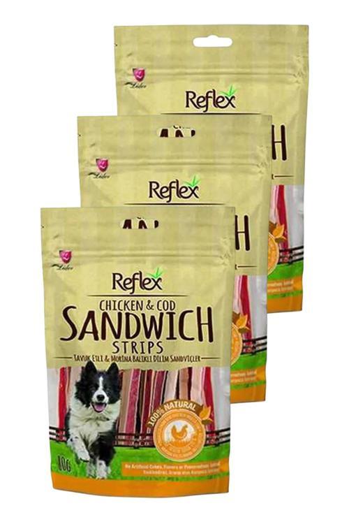 Tavuklu ve Morina Balıklı Sandviç Çubuk Köpek Ödül Maması 80gr Üçlü Paket
