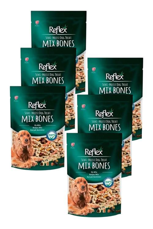 Semi Moist Karışık Kemikler Yarı Yumuşak Köpek Ödül Maması 150 gr Altılı Paket