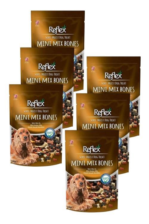 Semi Moist Küçük Karışık Kemikler Yarı Yumuşak Köpek Ödül Maması 150 gr Altılı Paket