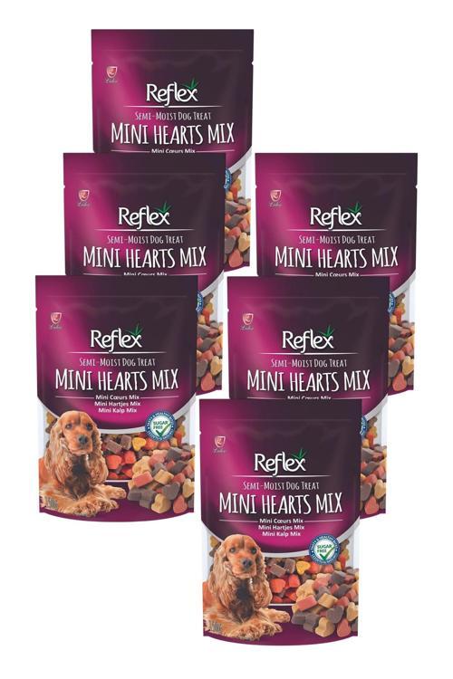Semi Moist Karışık Kalp Şeklinde Yarı Yumuşak Köpek Ödül Maması 150 gr Altılı Paket