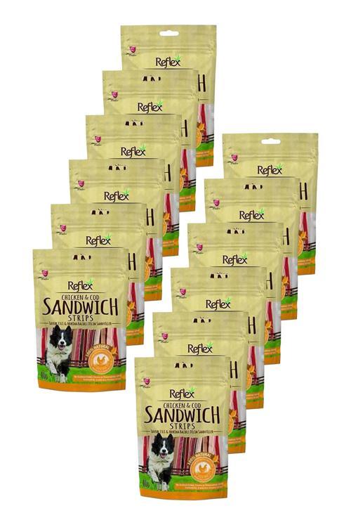 Tavuklu ve Morina Balıklı Sandviç Çubuk Köpek Ödül Maması 80gr Onikili Paket