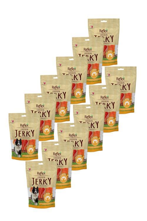 Jerky Kurutulmuş Tavuk Eti Köpek Ödül Maması 80gr Onikili Paket