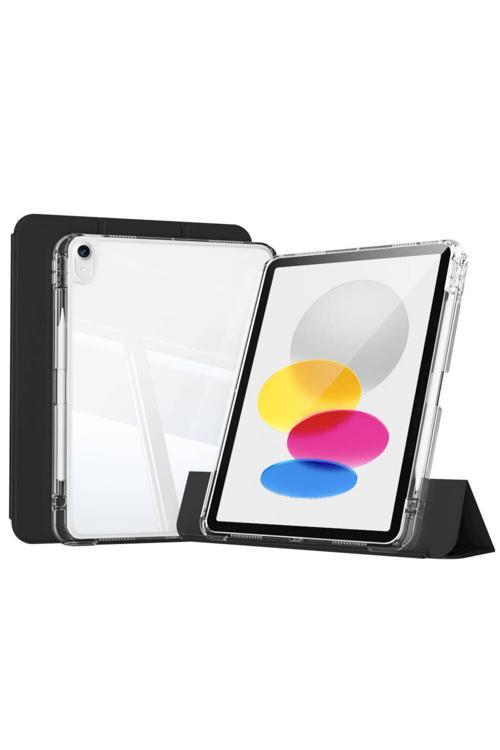 İpad 11.Nesil 2025 Kılıf Magnetik Ayrılabilen Airbagli Zore Sliding Tablet Kılıfı - Siyah