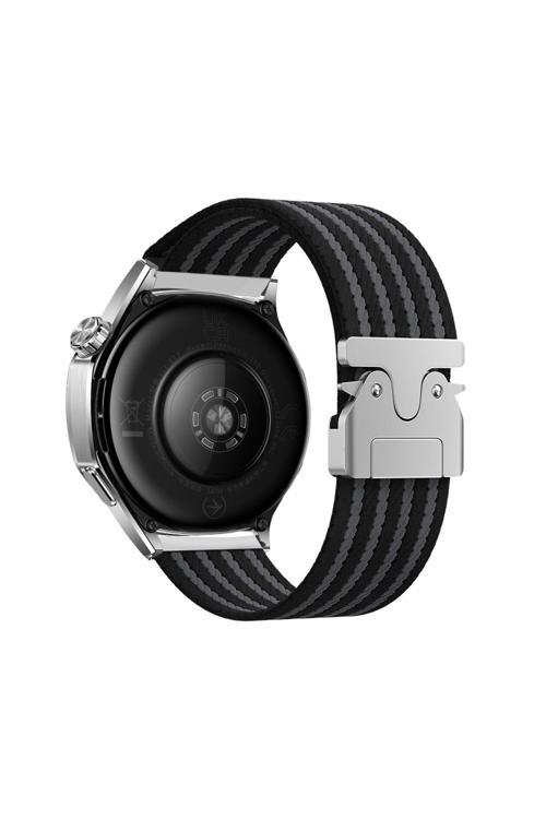 Huawei Honor Magic 2 46Mm Zore Krd-133 22Mm Naylon Kumaş Hasır Örgülü Kordon - Siyah