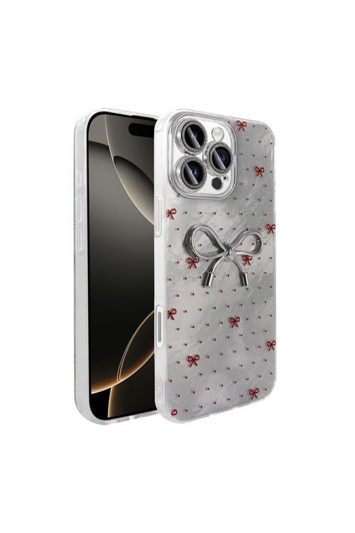 İphone 16 Pro Kılıf Kamera Korumalı Figürlü Zore Ponti Silikon Kapak - Açık Mavi