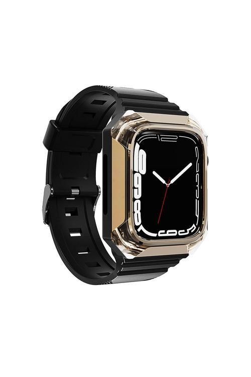 Watch 40Mm Uyumlu Krd-88 Sert Pc Kasa Koruyuculu Uyumlu Zore Kordon-Gold