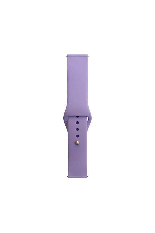 Galaxy Watch Active 2 40Mm Band Serisi 20Mm Klasik Kordon Silikon Strap Kayış-Lila