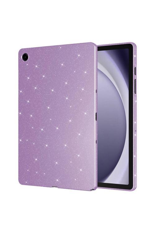Galaxy Tab S9 Fe Simli Parlak Görünümlü Uyumlu Zore Tablet Koton Kılıf-Lila