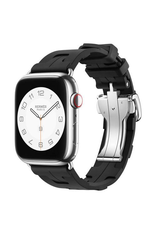Watch 44Mm Spor Görünümlü Clo Krd-94 Silikon Kordon-Siyah
