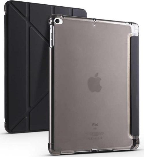 Apple iPad 9.7 2017 2018 (5.6.Nesil) Uyumlu Kalemlikli Premium Standlı Katlanabilir Uyku Modu Özellikli Tablet Kılıfı
