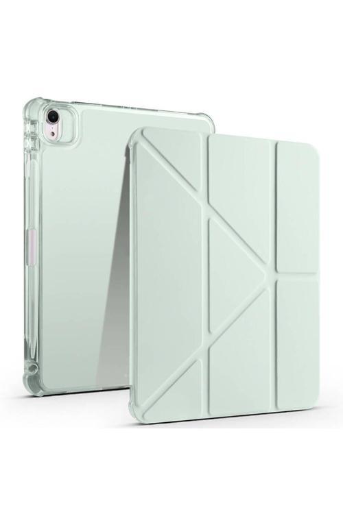 İpad Air 11 2025 M3 Kılıf Zore Tri Folding Kalem Bölmeli Standlı Kılıf - Açık Yeşil