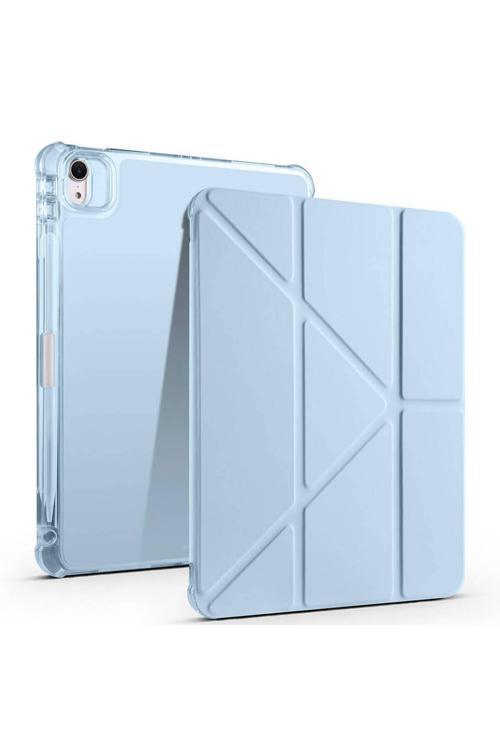İpad Air 11 2025 M3 Kılıf Zore Tri Folding Kalem Bölmeli Standlı Kılıf - Mavi