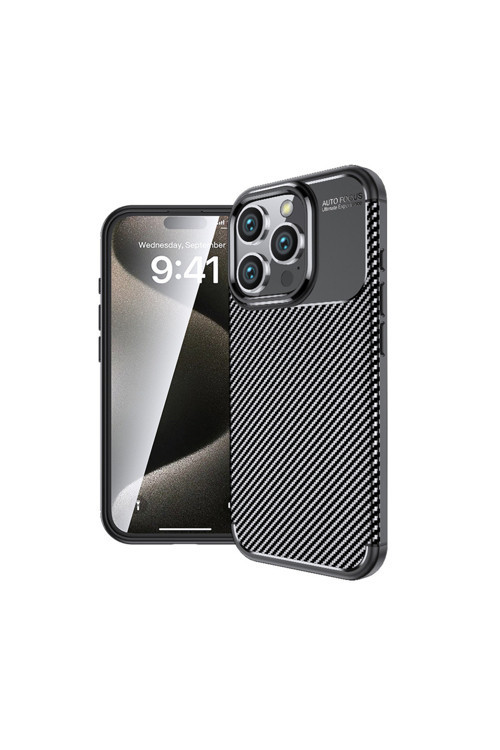 İphone 16 Pro Uyumlu Zore Negro Silikon Kapak-Siyah