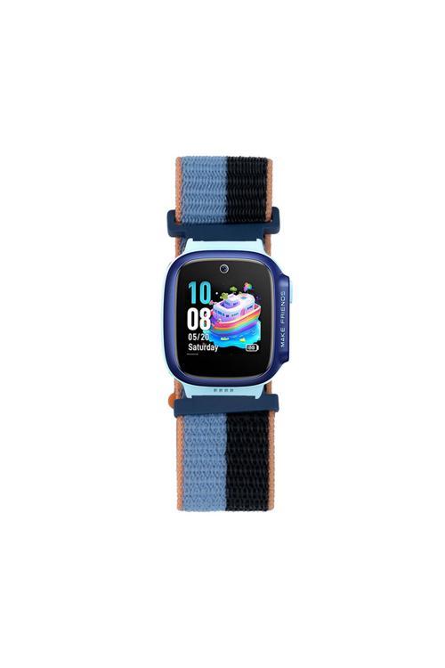 Huawei Watch Gt5 Pro 42Mm Zore Krd-03 Çocuklara Özel Hasır Kordon - Mavi-Siyah