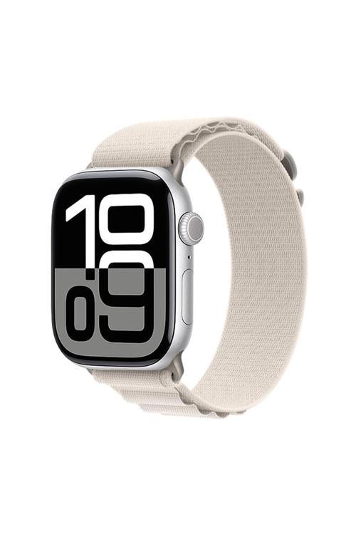 Watch 10 42Mm Uyumlu Wnx Krd-74 Hasır Kordon-Beyaz