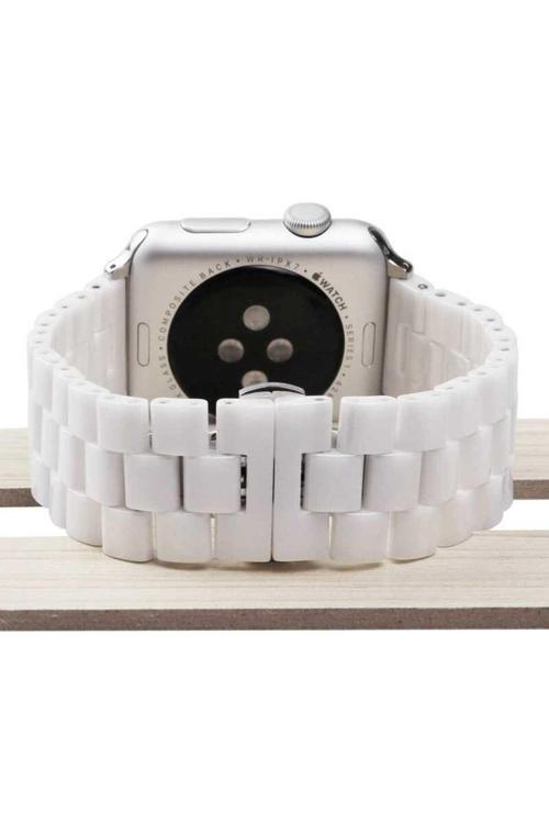 Watch Ultra 49Mm Kordon Uyumlu Krd-15 Metal Strap Kayış Brt Beyaz