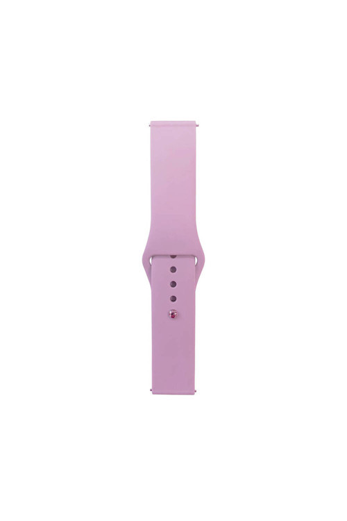 Gear S2 Band Serisi 20Mm Klasik Kordon Silikon Strap Kayış-Mor