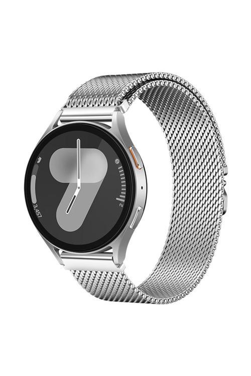 Amazfit Pace Kth Krd-25 22Mm Metal Hasır Kordon - Gümüş