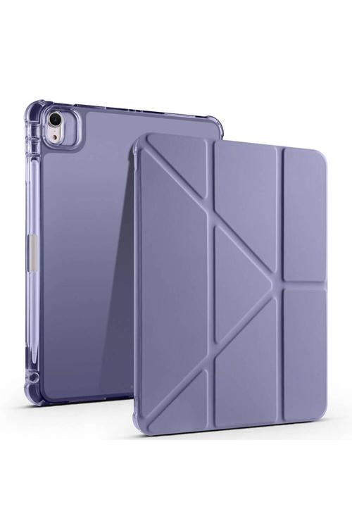 İpad Air 11 2025 M3 Kılıf Zore Tri Folding Kalem Bölmeli Standlı Kılıf - Mor