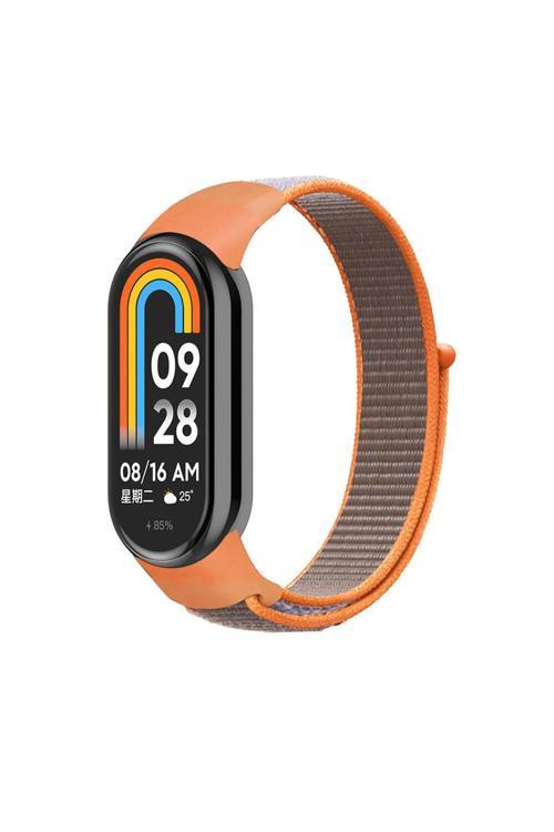 Xiaomi Mi Band 8 Krd-03 Hasır Kordon-Turuncu