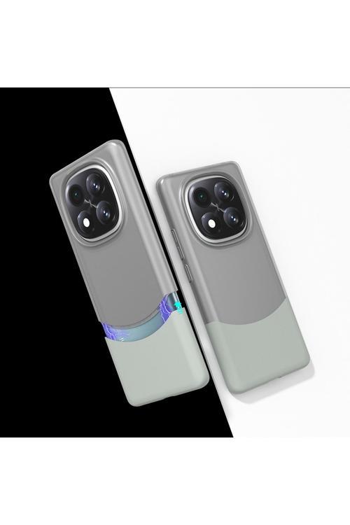 Redmi Note 14 Pro Plus Kılıf Mıknatıslı Kth Duble Kapak - Gri