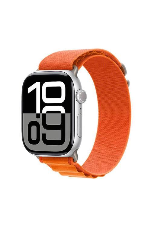 Watch 10 46Mm Uyumlu Krd-74 Hasır Kordon-Turuncu