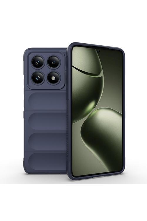 14T Kılıf Esnek Tpu Oyuklu Arka Yüzey Tasarımlı Kth Etnik Silikon Kapak - Lacivert