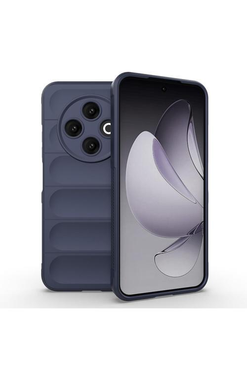 Tecno Spark 30C 4G Kılıf Esnek Tpu Oyuklu Arka Yüzey Tasarımlı Kth Etnik Silikon Kapak - Lacivert