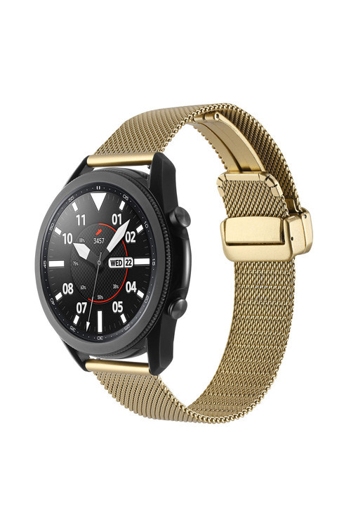 Gear S3 (22Mm) Uyumlu Krd-85 22Mm Metal Zore Kordon-Gold