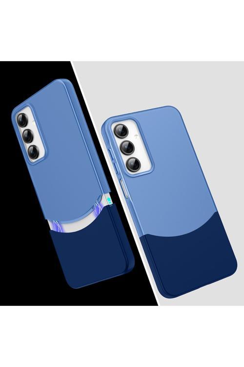 Galaxy A55 Kılıf Mıknatıslı Kth Duble Kapak - Lacivert
