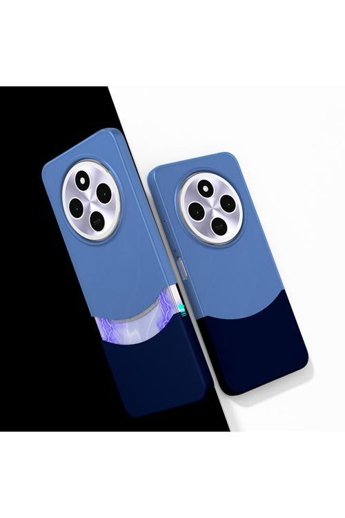 Redmi 14C 4G Kılıf Mıknatıslı Kth Duble Kapak - Lacivert