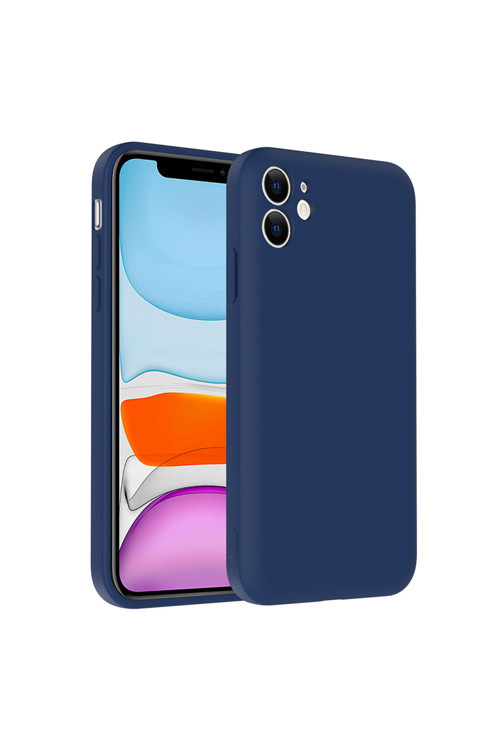 İphone 11 Kılıf Kamera Korumalı Kartlık Hazneli Kth Vitra Kapak - Lacivert