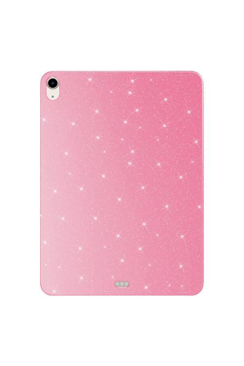 Apple İpad Air 10.9 2022 (5 Nesil) Simli Parlak Görünümlü Uyumlu Zore Tablet Koton Kılıf-Pembe