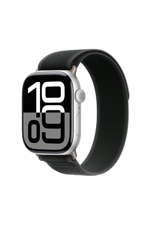 Watch 10 46Mm Uyumlu Zore Krd-77 Hasır Kordon-Siyah-Gri