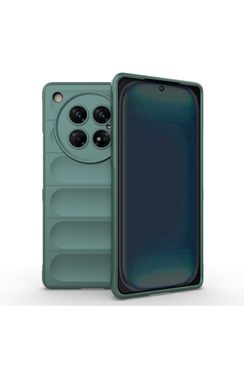 İnfinix Zero 40 5G Kılıf Esnek Tpu Oyuklu Arka Yüzey Tasarımlı Kth Etnik Silikon Kapak - Koyu Yeşil