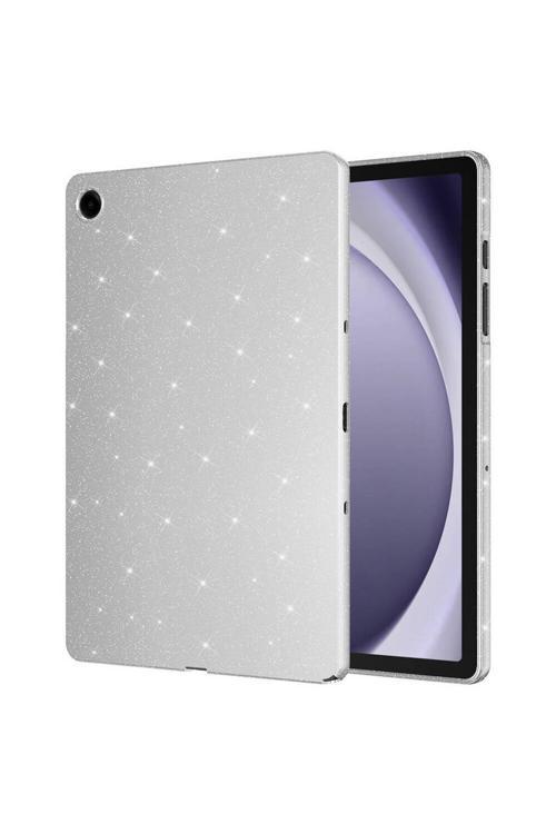 Galaxy Tab S9 Fe Simli Parlak Görünümlü Uyumlu Zore Tablet Koton Kılıf-Gümüş