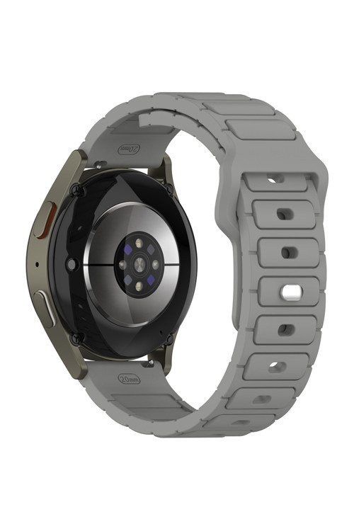 Gear S3 Zore Krd-132 22Mm Silikon Kordon Strap Kayış - Gri