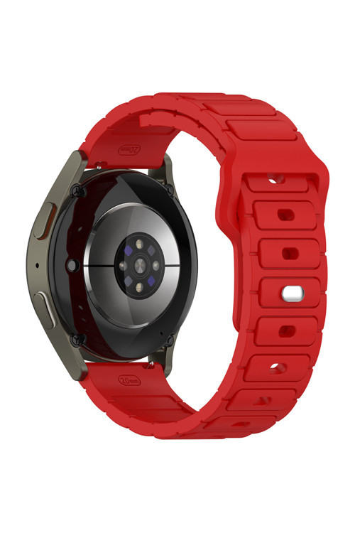 Gear S3 Zore Krd-132 22Mm Silikon Kordon Strap Kayış - Kırmızı