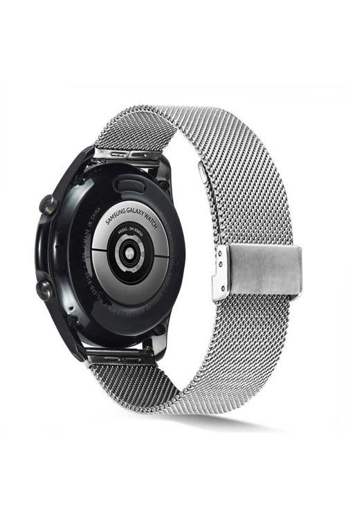 Huawei Watch Gt 3 46Mm Uyumlu Krd-45 Metal Zore Kordon-Gümüş