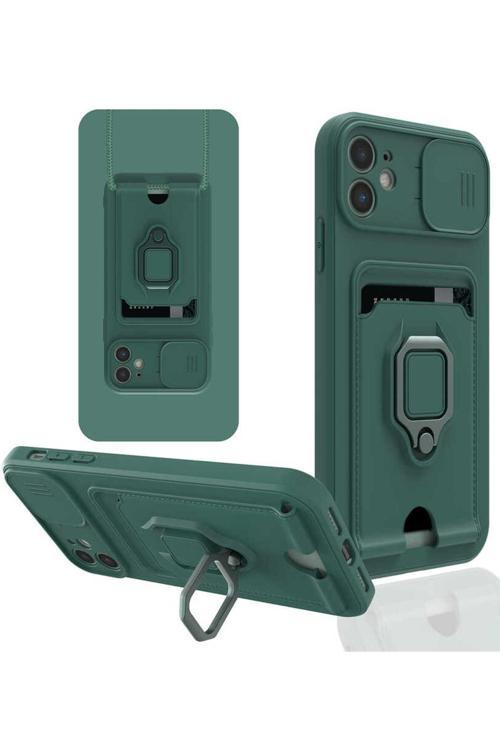 İphone 11 Uyumlu  Pelit Kılıf-Koyu Yeşil