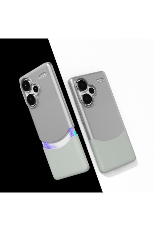 Redmi Note 13 Pro Plus 5G Kılıf Mıknatıslı Sys Duble Kapak - Gri