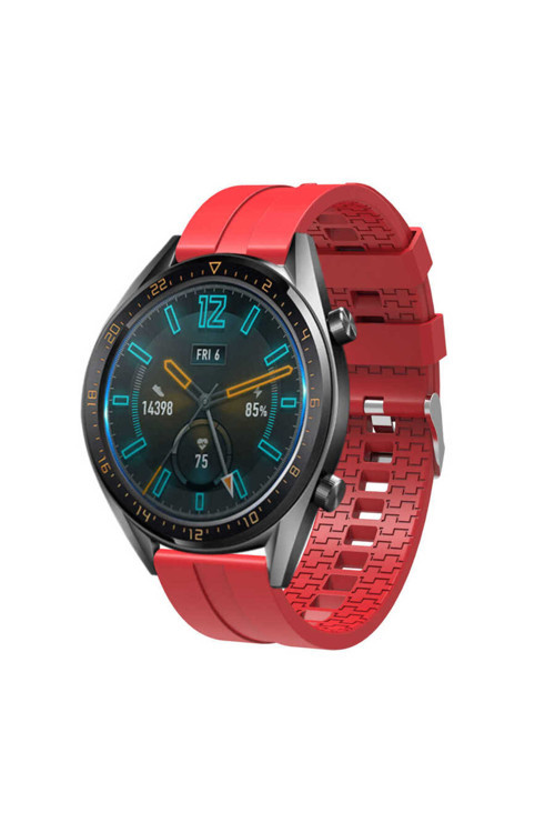 Huawei Watch Gt 3 46Mm Krd-23 Uyumlu Kordon Aini Kırmızı