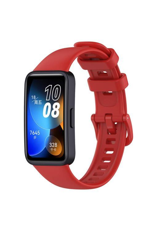 Huawei Band 8 Uyumlu Klasik Zore Kordon-Kırmızı