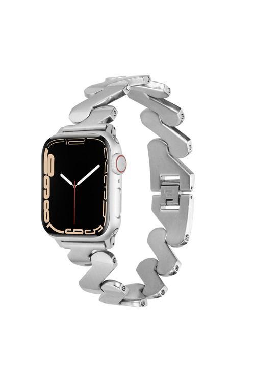 Watch 44Mm Kordon Uyumlu Krd-80 Metal Strap Kayış Clo- Gümüş